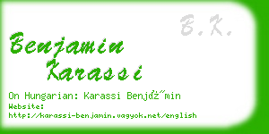 benjamin karassi business card